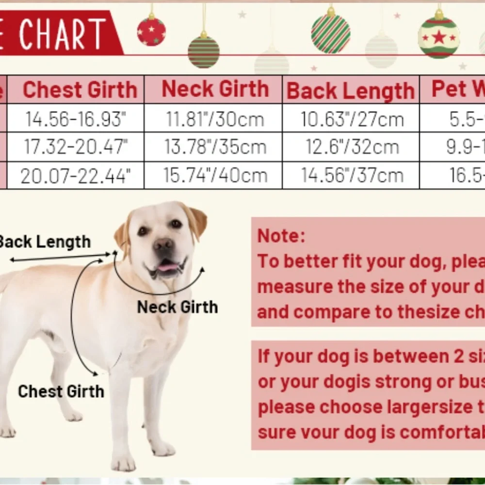 LED light-up Dog/Cat Santa Christmas Costume -Medium